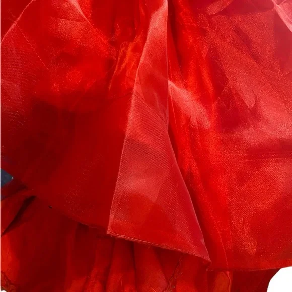 Dave & Johnny Red Long Formal Mermaid Dress-Size 1/2 - Picture 6 of 6